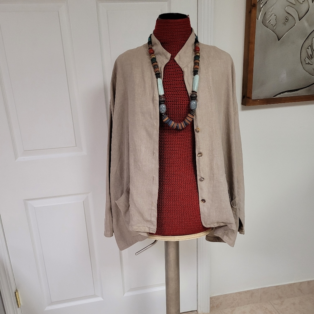 Boho Linen jacket - Picture 3 of 13